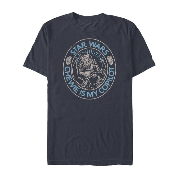 Men's Star Wars: The Rise of Skywalker Chewie Copilot  Graphic Tee Navy Blue 3X Large