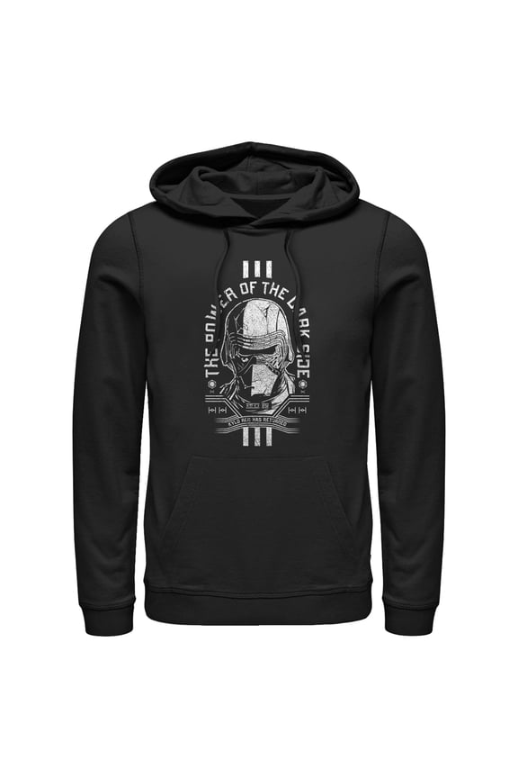 Men's Star Wars: The Rise of Skywalker Cracked Kylo Pull Over Hoodie Black 3X Large