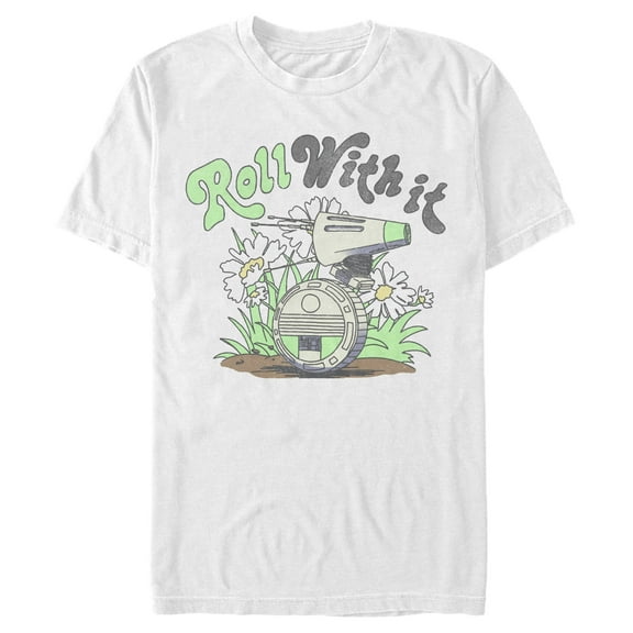 Men's Star Wars: The Rise of Skywalker D-0 Roll With It Graphic Tee White X Large