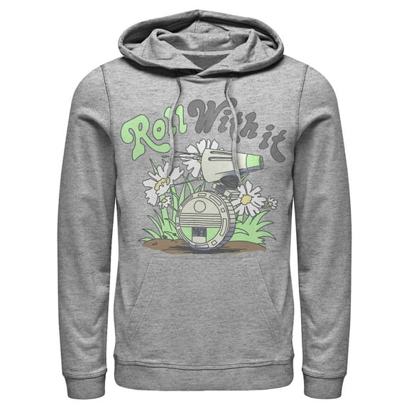 Men's Star Wars: The Rise of Skywalker D-0 Roll With It  Pull Over Hoodie Athletic Heather Small