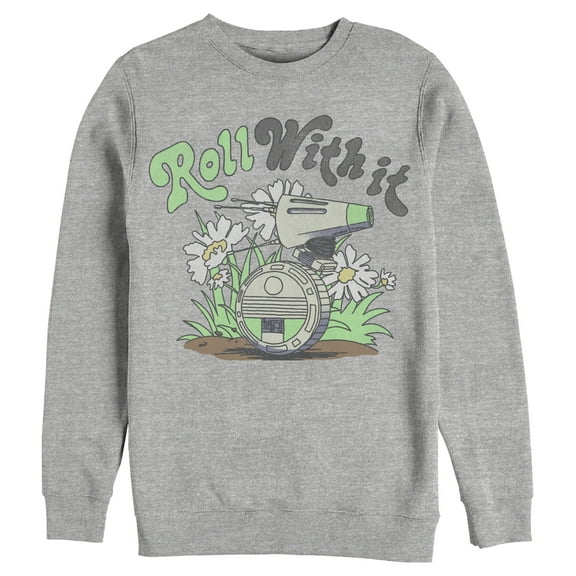 Men's Star Wars: The Rise of Skywalker D-0 Roll With It Sweatshirt Athletic Heather 3X Large