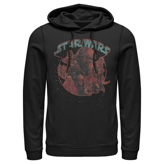 Men's Star Wars: The Rise of Skywalker Dark Side Stars Pull Over Hoodie Black Small