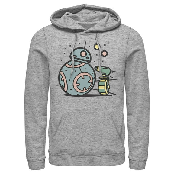 Men's Star Wars: The Rise of Skywalker Droid Cuties Pull Over Hoodie Athletic Heather 2X Large