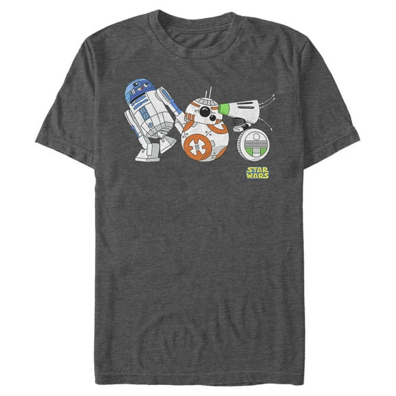 Men's Star Wars: The Rise of Skywalker Droid Party Graphic Tee Charcoal Heather 3X Large