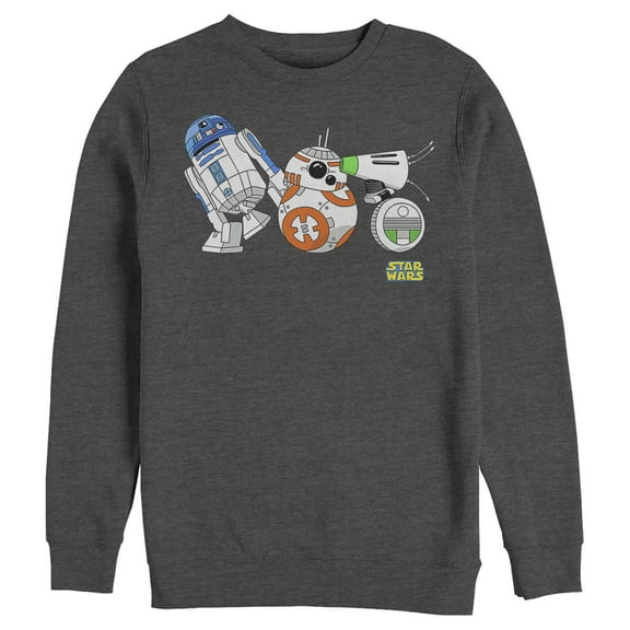 Men's Star Wars: The Rise of Skywalker Droid Party Sweatshirt Charcoal Heather Medium