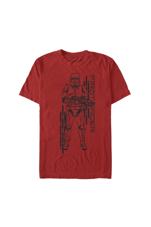 Men's Star Wars: The Rise of Skywalker First Order Sith Trooper Graphic Tee Red Small
