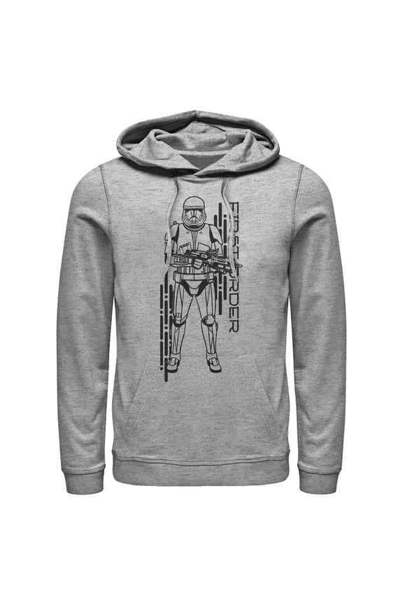 Men's Star Wars: The Rise of Skywalker First Order Sith Trooper Pull Over Hoodie Athletic Heather Medium