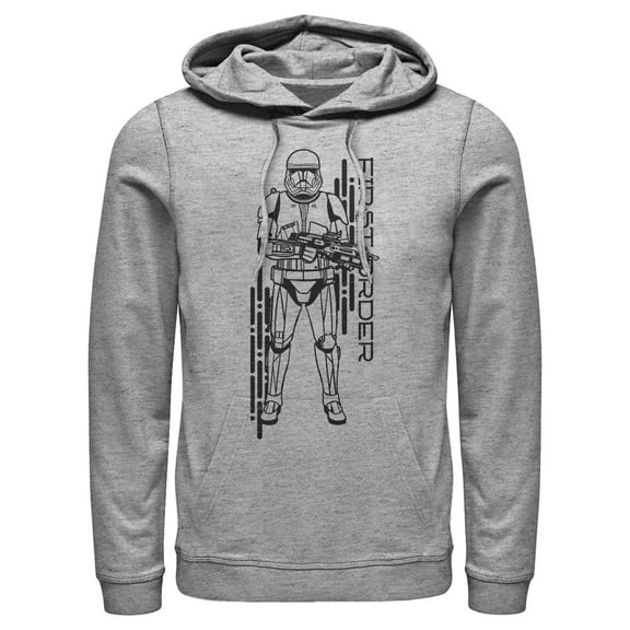 Men's Star Wars: The Rise of Skywalker First Order Sith Trooper  Pull Over Hoodie Athletic Heather Small