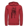 thumbnail image 1 of Men's Star Wars: The Rise of Skywalker First Order Sith Trooper  Pull Over Hoodie Red 2X Large, 1 of 3