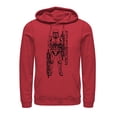 thumbnail image 1 of Men's Star Wars: The Rise of Skywalker First Order Sith Trooper Pull Over Hoodie Red 3X Large, 1 of 3
