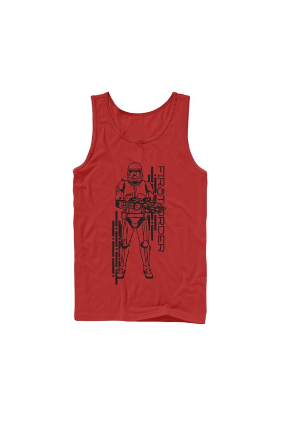 Men's Star Wars: The Rise of Skywalker First Order Sith Trooper  Tank Top Red Large