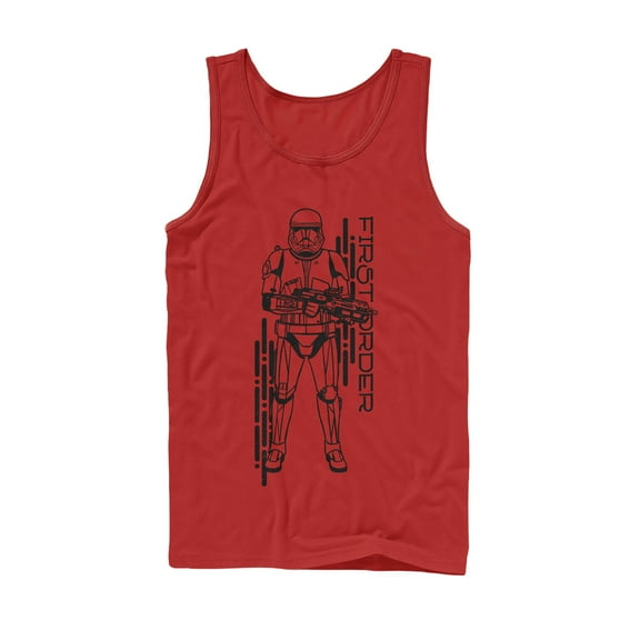 Men's Star Wars: The Rise of Skywalker First Order Sith Trooper  Tank Top Red X Large