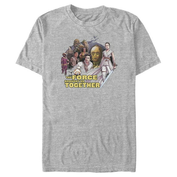 Men's Star Wars: The Rise of Skywalker Force Brought Us Together Graphic Tee Athletic Heather 2X Large