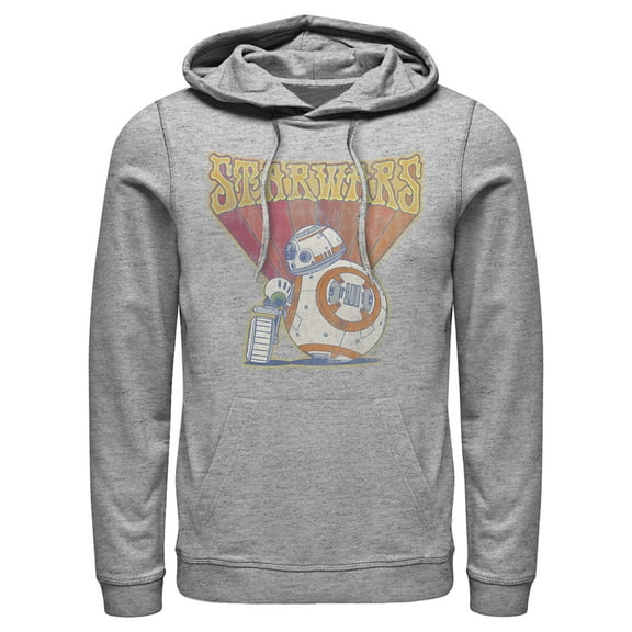 Men's Star Wars: The Rise of Skywalker Groovy Droid Duo Pull Over Hoodie Athletic Heather Medium