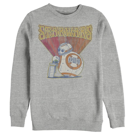 Men's Star Wars: The Rise of Skywalker Groovy Droid Duo Sweatshirt Athletic Heather Medium