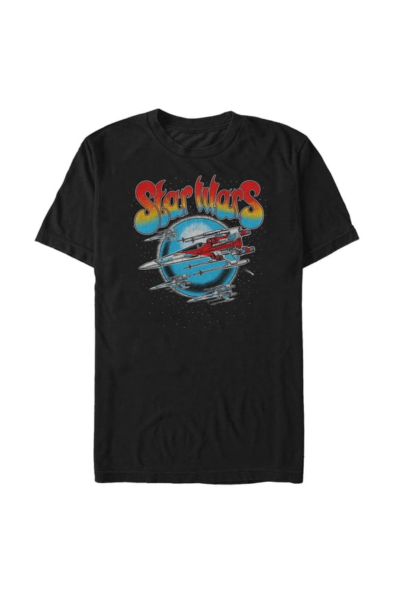 Men's Star Wars: The Rise of Skywalker Groovy Flight Graphic Tee Black X Large