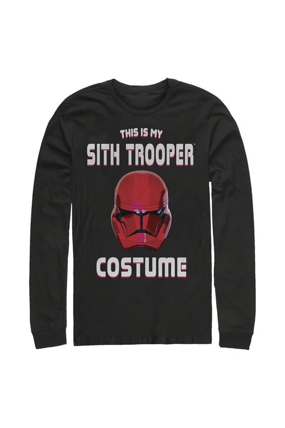 Men's Star Wars: The Rise of Skywalker Halloween Sith Trooper Costume  Long Sleeve Shirt Black Medium