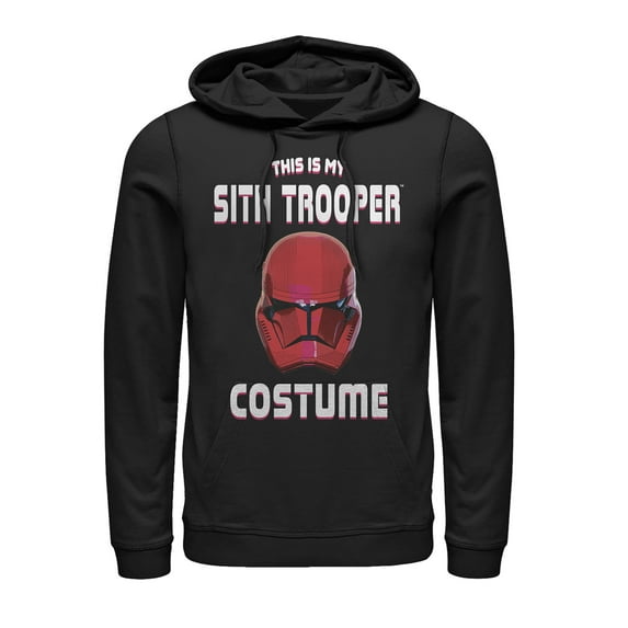 Men's Star Wars: The Rise of Skywalker Halloween Sith Trooper Costume Pull Over Hoodie Black Medium