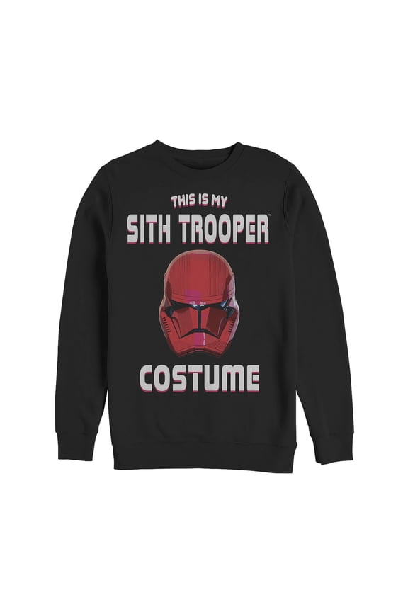 Men's Star Wars: The Rise of Skywalker Halloween Sith Trooper Costume Sweatshirt Black X Large