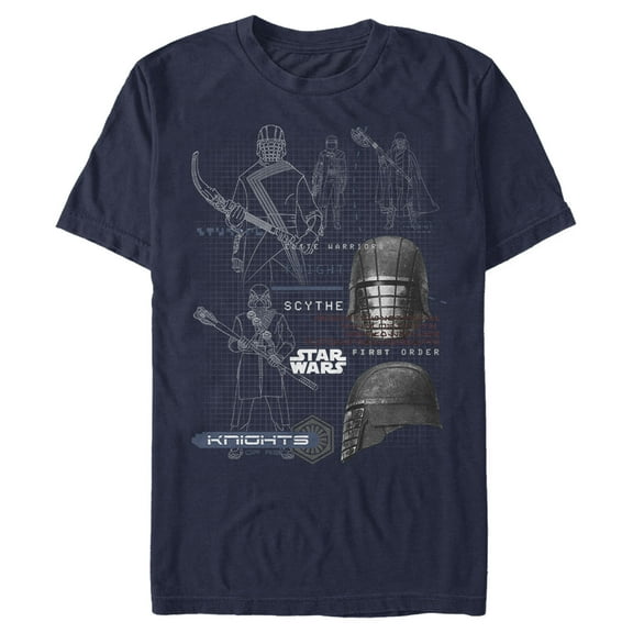 Men's Star Wars: The Rise of Skywalker Knights of Ren Warrior  Graphic Tee Navy Blue 2X Large