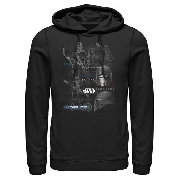 Men's Star Wars: The Rise of Skywalker Knights of Ren Warrior Pull Over Hoodie Black Small