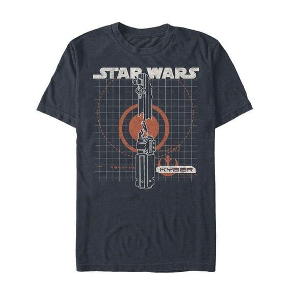 Men's Star Wars: The Rise of Skywalker Kyber Crystal Graphic Tee Navy Blue Heather Large