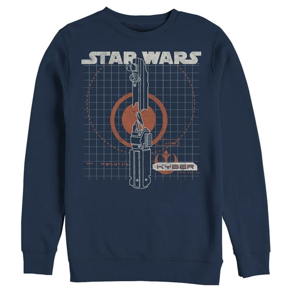 Men's Star Wars: The Rise of Skywalker Kyber Crystal Sweatshirt Navy Blue Small