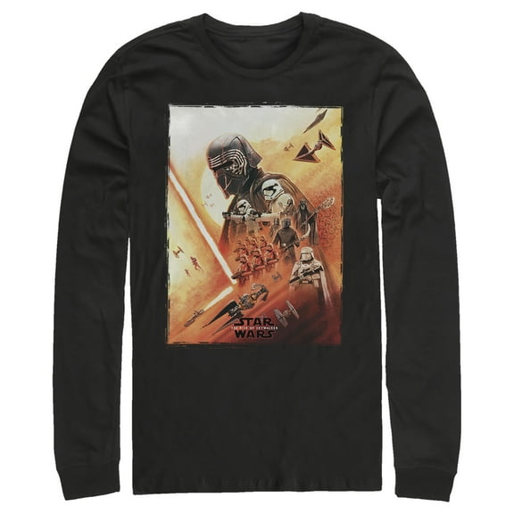 Men's Star Wars: The Rise of Skywalker Kylo Poster Long Sleeve Shirt Black Medium