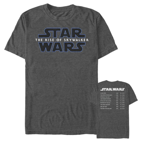 Men's Star Wars: The Rise of Skywalker Movie Premieres Graphic Tee Charcoal Heather X Large