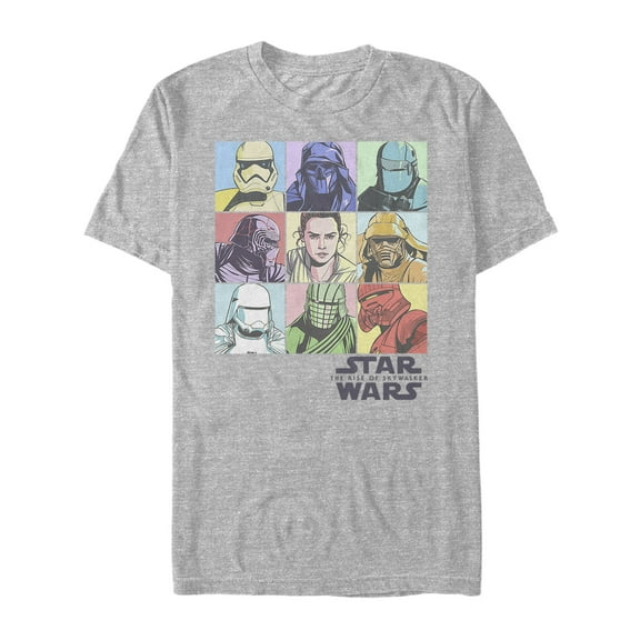 Men's Star Wars: The Rise of Skywalker Pastel Character Bingo Graphic Tee Athletic Heather Small