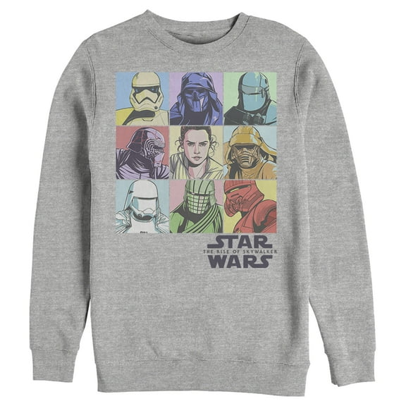 Men's Star Wars: The Rise of Skywalker Pastel Character Bingo  Sweatshirt Athletic Heather Medium
