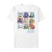 Men's Star Wars: The Rise of Skywalker Pastel Character Box Graphic Tee White X Large