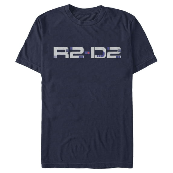 Men's Star Wars: The Rise of Skywalker R2-D2 Text Graphic Tee Navy Blue Medium