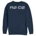 thumbnail image 1 of Men's Star Wars: The Rise of Skywalker R2-D2 Text  Sweatshirt Navy Blue Large, 1 of 3