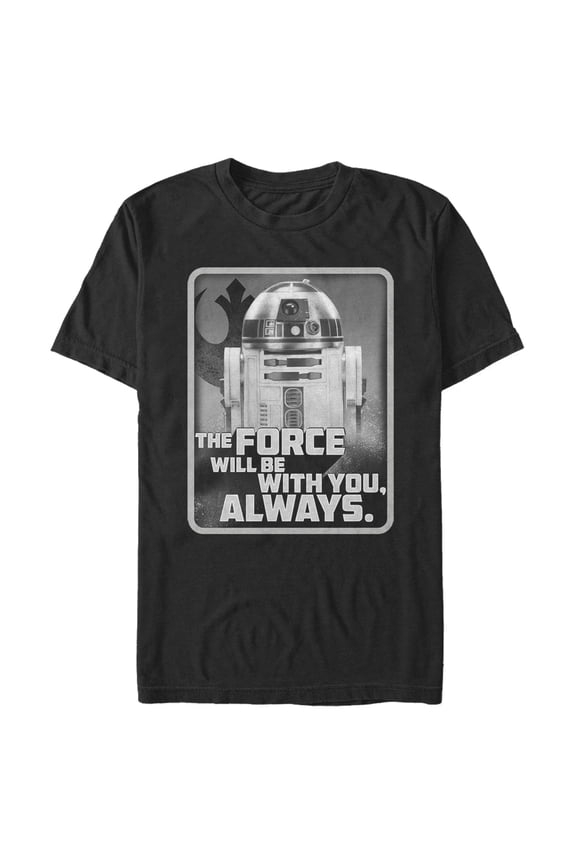 Men's Star Wars: The Rise of Skywalker R2-D2 With You Always Graphic Tee Black Medium