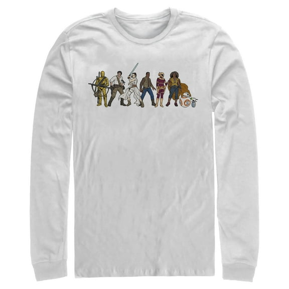 Men's Star Wars: The Rise of Skywalker Rebel Line  Long Sleeve Shirt White Small