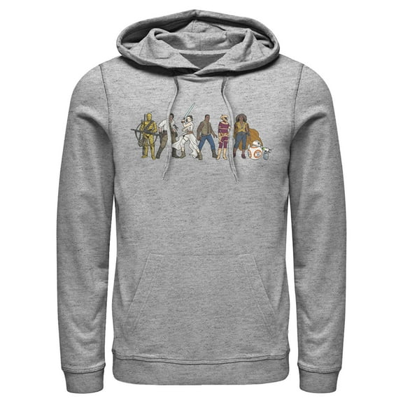 Men's Star Wars: The Rise of Skywalker Rebel Line Pull Over Hoodie Athletic Heather Small