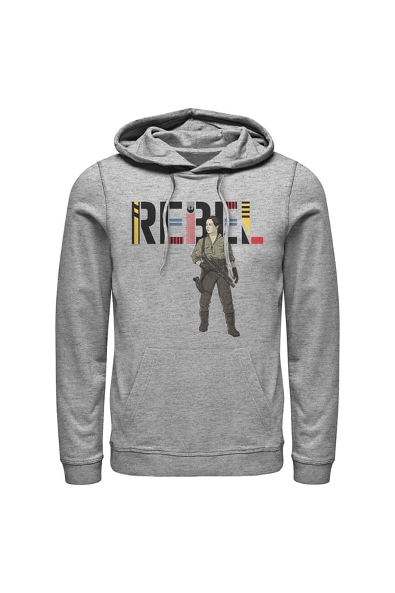 Men's Star Wars: The Rise of Skywalker Rebel Rose Pull Over Hoodie Athletic Heather Medium