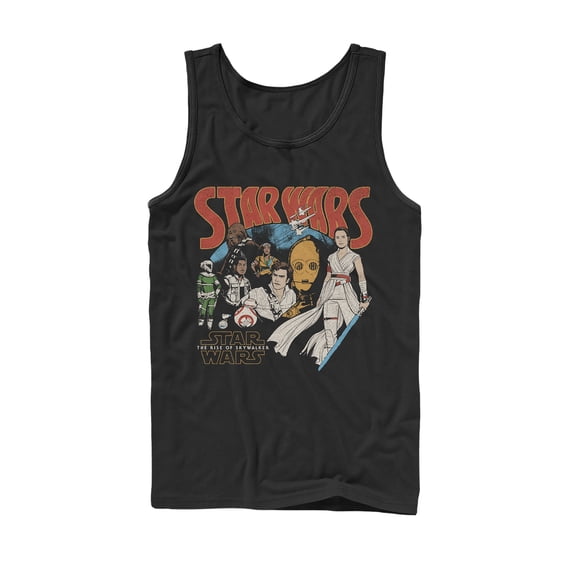 Men's Star Wars: The Rise of Skywalker Retro Collage Tank Top Black 2X Large