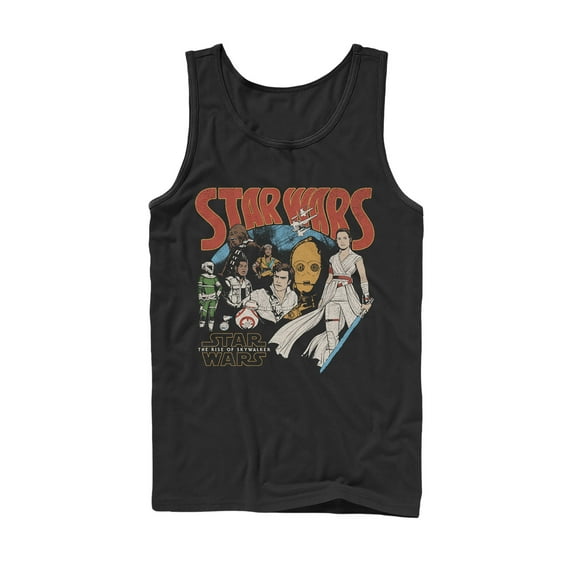 Men's Star Wars: The Rise of Skywalker Retro Collage  Tank Top Black Small