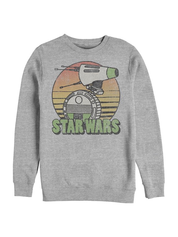 Men's Star Wars: The Rise of Skywalker Retro D-0 Sunset Sweatshirt Athletic Heather Small