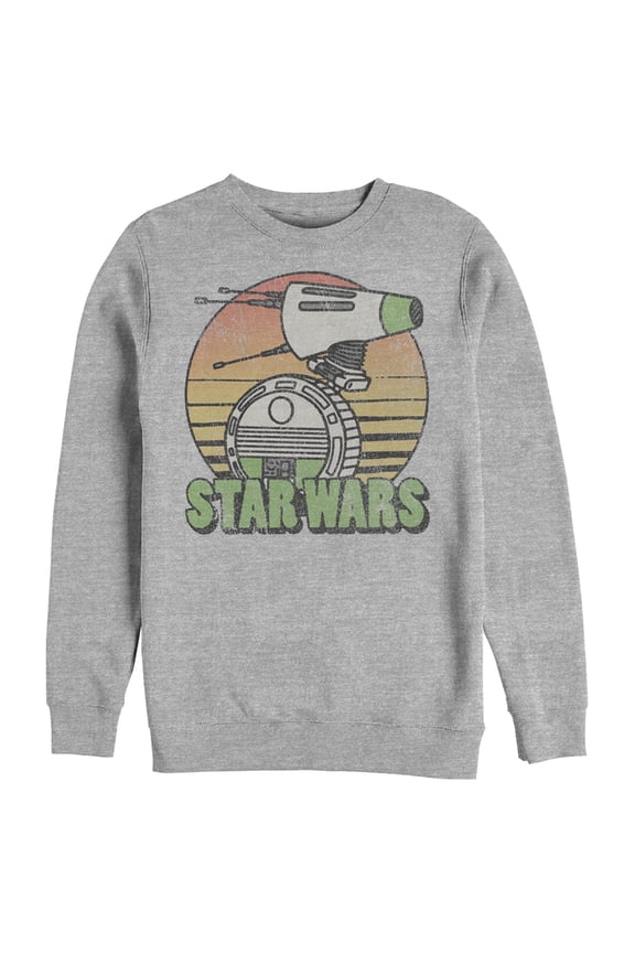 Men's Star Wars: The Rise of Skywalker Retro D-0 Sunset Sweatshirt Athletic Heather Small