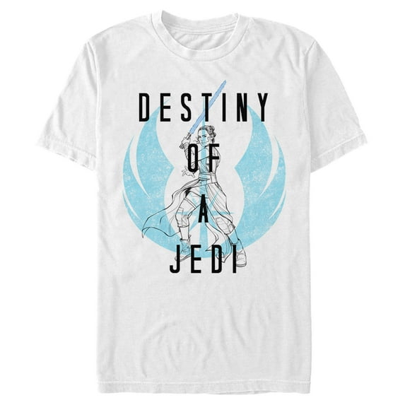 Men's Star Wars: The Rise of Skywalker Rey Destiny Of A Jedi Graphic Tee White Medium