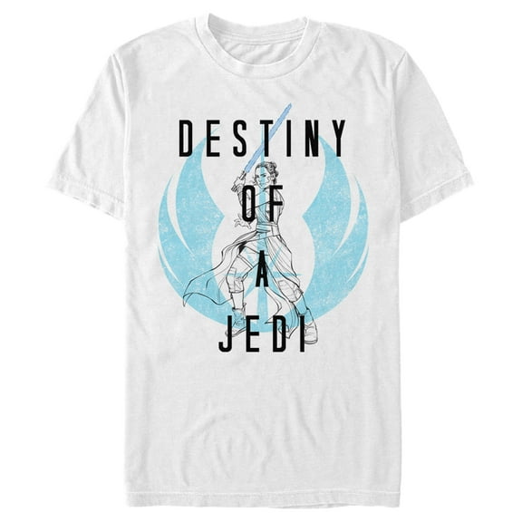 Men's Star Wars: The Rise of Skywalker Rey Destiny Of A Jedi  Graphic Tee White X Large