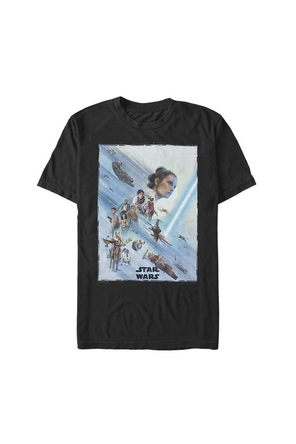 Men's Star Wars: The Rise of Skywalker Rey Poster Graphic Tee Black X Large