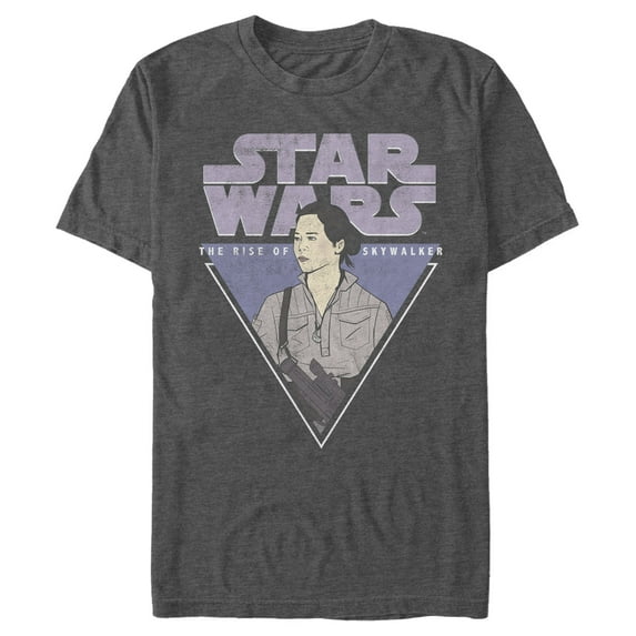 Men's Star Wars: The Rise of Skywalker Rose Triangle Graphic Tee Charcoal Heather 3X Large