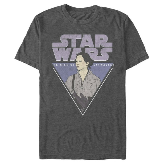 Men's Star Wars: The Rise of Skywalker Rose Triangle  Graphic Tee Charcoal Heather Medium