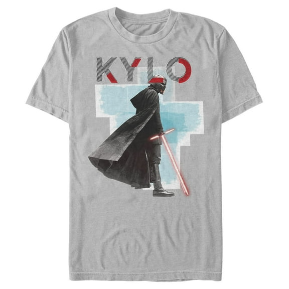 Men's Star Wars: The Rise of Skywalker Sinister Kylo  Graphic Tee Silver Medium