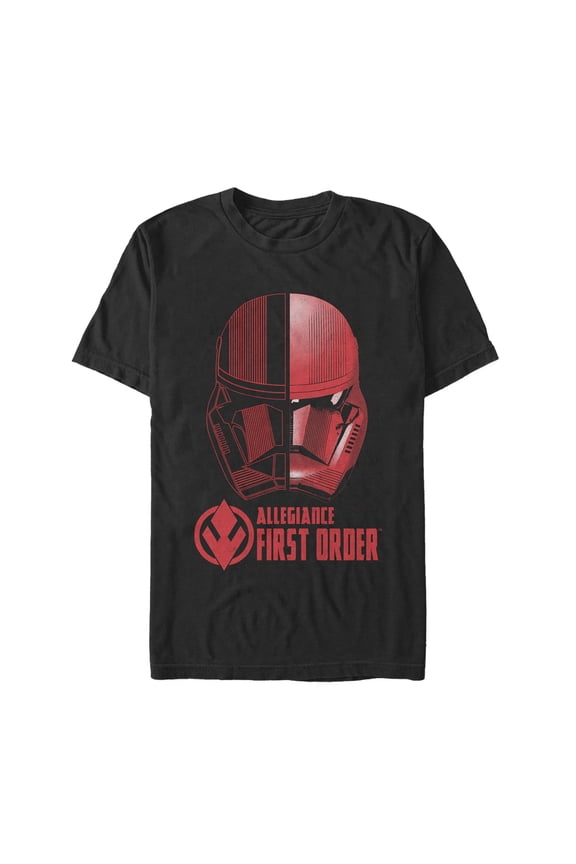 Men's Star Wars: The Rise of Skywalker Sith Trooper Dual Helmet Graphic Tee Black Large
