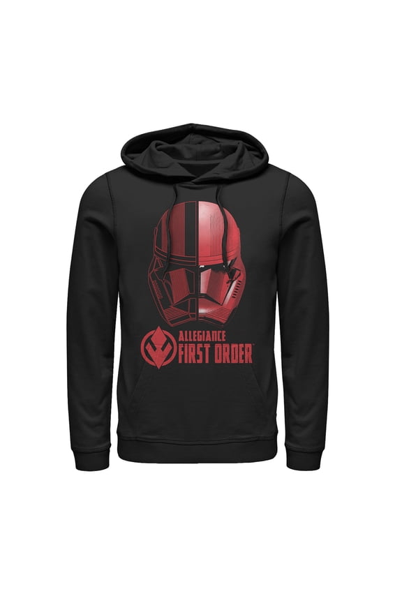 Men's Star Wars: The Rise of Skywalker Sith Trooper Dual Helmet Pull Over Hoodie Black Medium